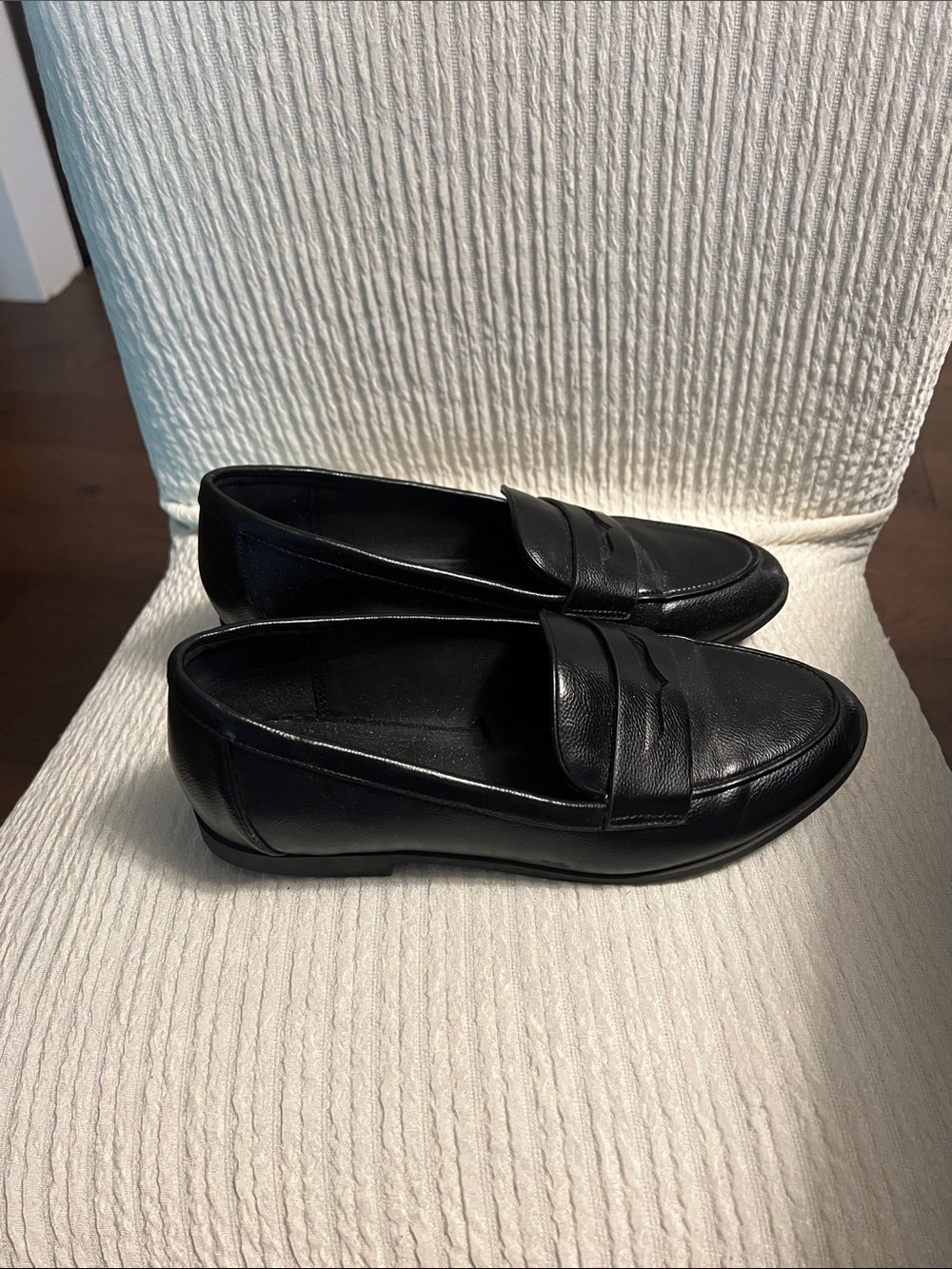 Lane Bryant Black Leather Penny Loafers Women’s Size 8W